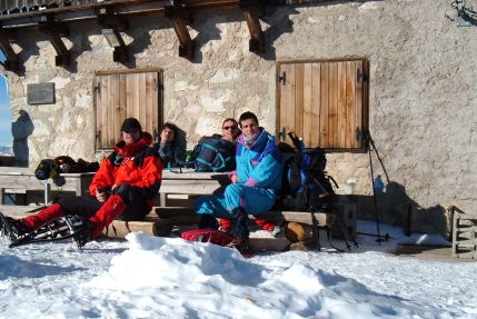 il gruppo al rifugio nuvolau