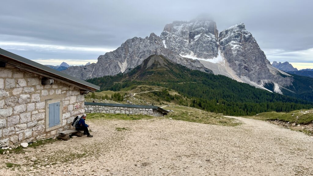 Forcella Ambrizzola e Uomo di Mondeval da Rifugio Aquileia