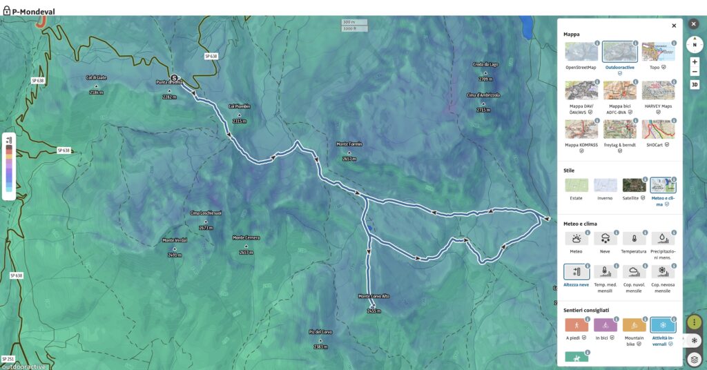 Cartina Altezza Neve